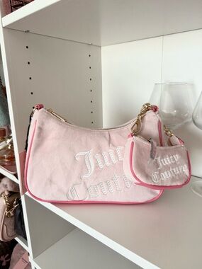 Juicy Couture “Better Together” Light Pink Shoulder Bag with Matching Mini Pouch